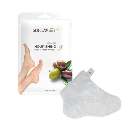 SunewMed+, nourishing foot mask, jojoba oil and olive oil, socks, 40 g