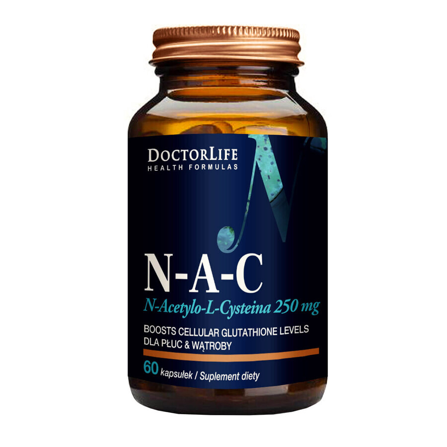 Doctor Life N-A-C, N-acetilcisteína 250 mg, 60 cápsulas