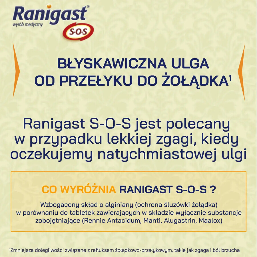 Ranigast SOS, 24 pastillas