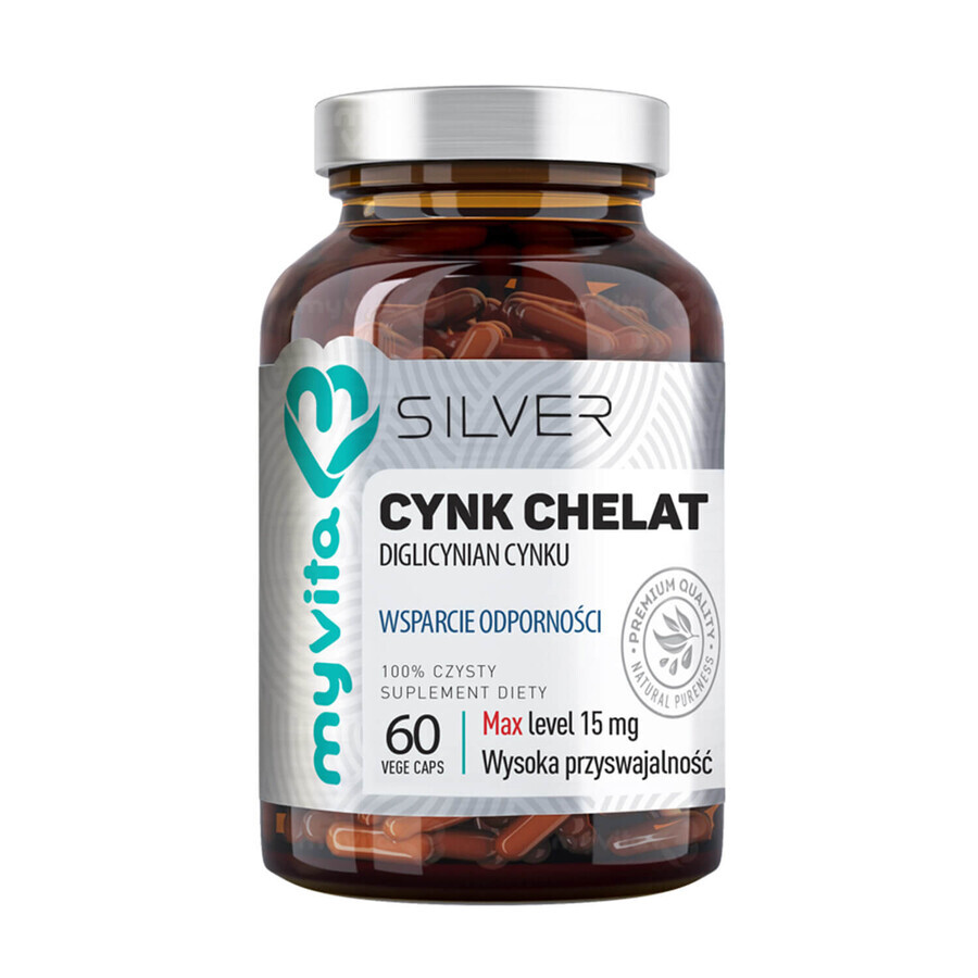 MyVita Silver, Zinc Chelate, 60 capsules