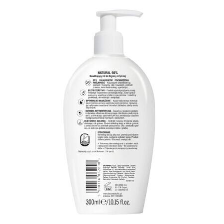 AA Intymna Natural 95%, Protección y Cuidado, gel hidratante para la higiene íntima, 300 ml