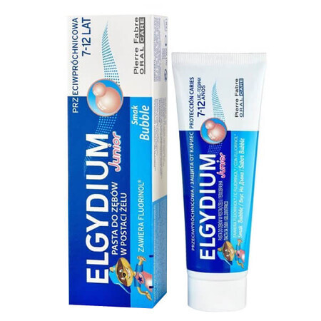 Elgydium Junior Zahncreme Gel in Bubble-Form, 50 ml