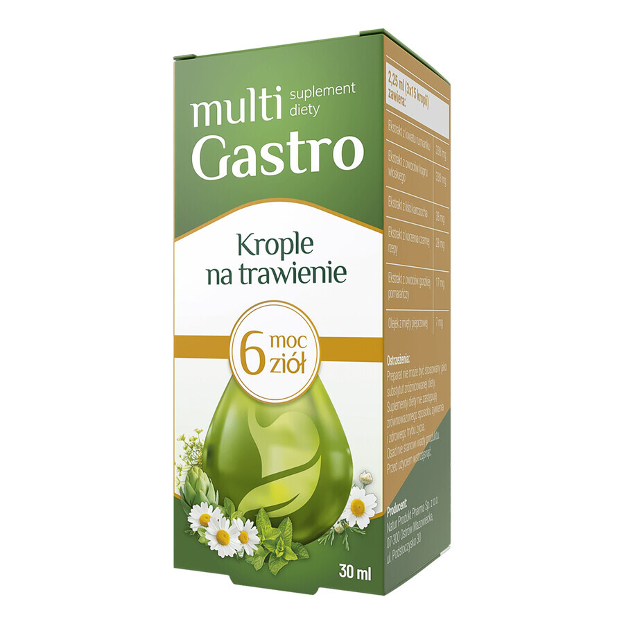 Multigastro, gotas para la digestión, 30 ml