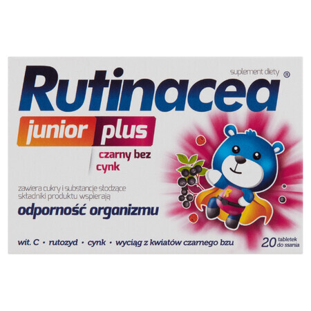 Rutinacea Junior Plus, sabor fruta, 20 pastillas para chupar