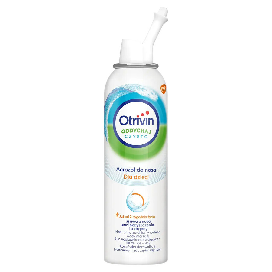 Otrivin Breathe Clean, spray nasal para niños a partir de 2 semanas, 100 ml