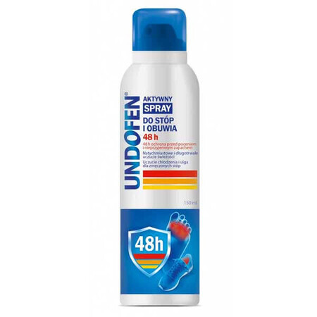 UndoFen, Aktivspray 48h für Füße und Schuhe, 150 ml