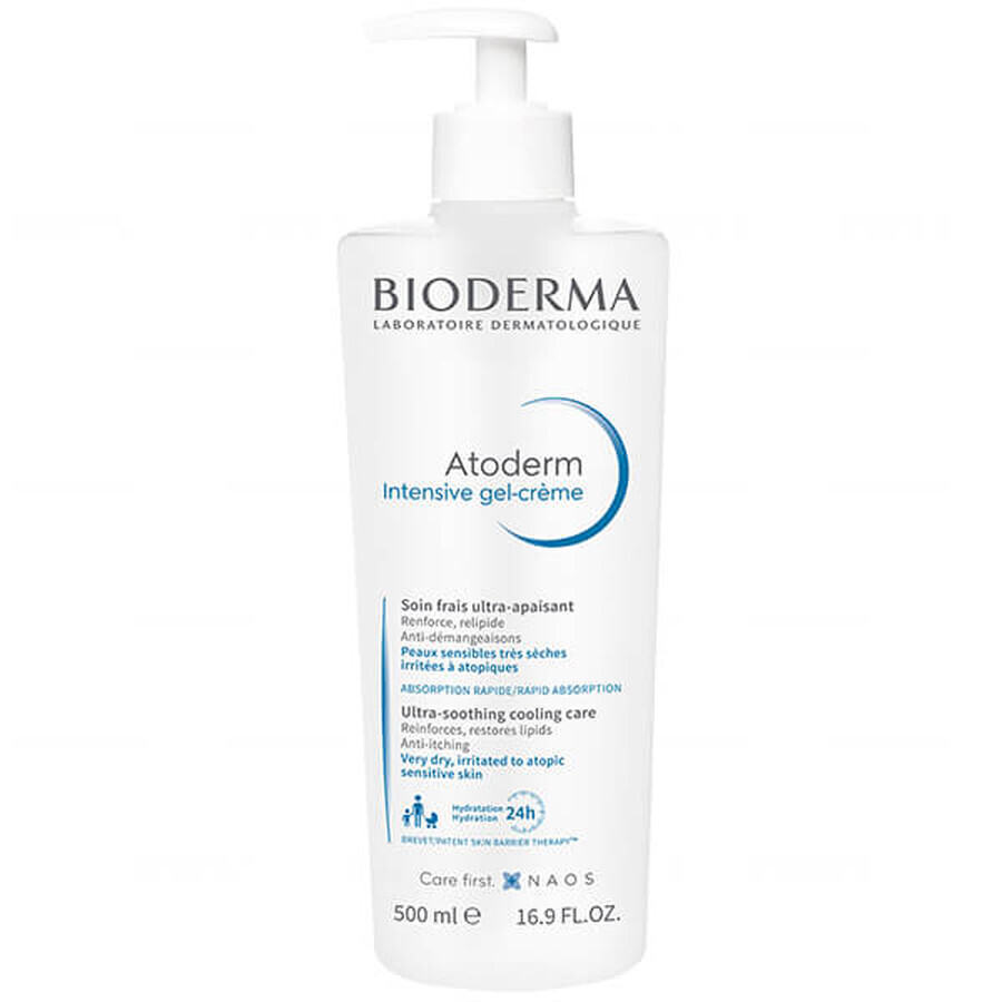 Bioderma Atoderm Gel-Crema Intensivo, gel-crema antipicores para pieles secas y atópicas, 500 ml