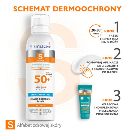 Pharmaceris S, emulsión protectora para bebés y niños, FPS 50+, 150 ml