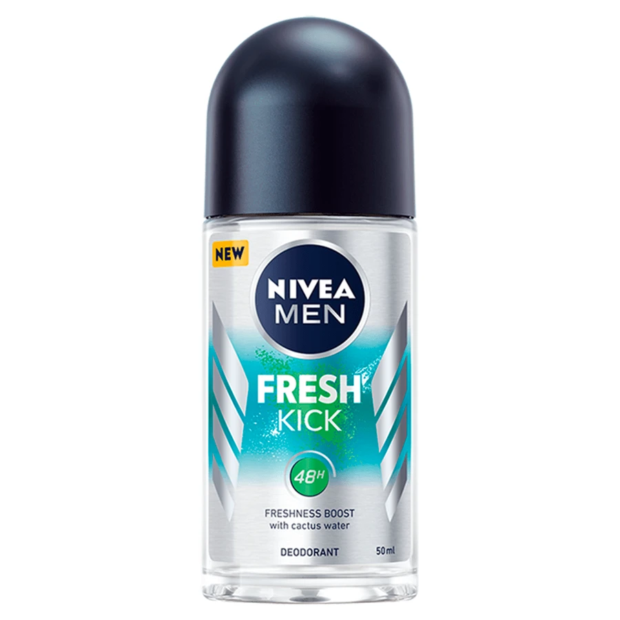 Nivea Men Fresh Kick, antitranspirante roll-on para hombre, 50 ml