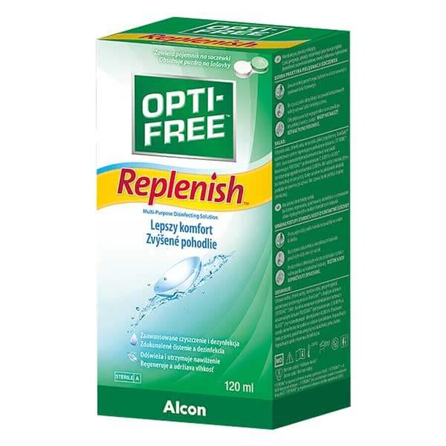 Opti-Free Replenish, solución para lentillas, 120 ml