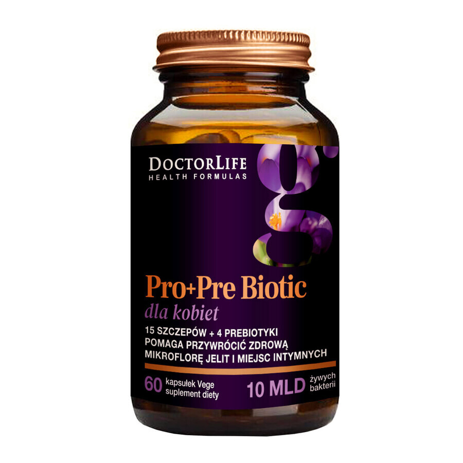 Doctor Life Pro+Pre Biotic for women, 60 vegetable capsules