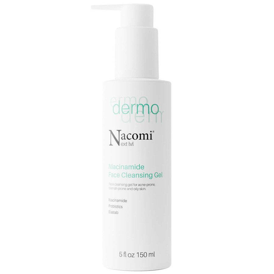 Nacomi Next Level Dermo, gel limpiador de limpieza facial, 150 ml