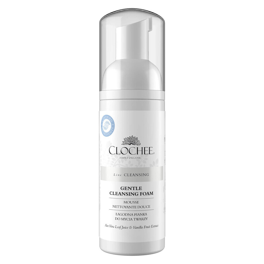 Clochee Simply Organic, Espuma limpiadora facial suave, 150 ml