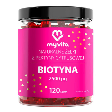 MyVita Biotin, rollos de gelatina, 120 unidades