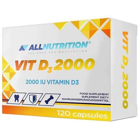 Allnutrition Vit D3 2000, vitamin D 50 μg, 120 capsules