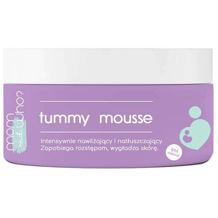 Mamá y Quién, mousse hidratante y calmante para la piel abdominal, 100 ml