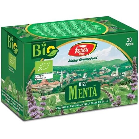 Tè alla menta BIO D127, 20 bustine, Fares