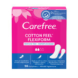 Compresas higiénicas Carefree Cotton Feel Flexiform, sin perfume, 56 uds.