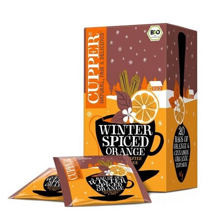 Té ecológico con infusión de canela y naranja Winter Cupper, 40g, Allos Hof