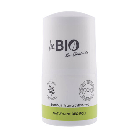 beBIO Ewa Chodakowska, desodorante natural roll-on, bambú y hierba limón, 50 ml