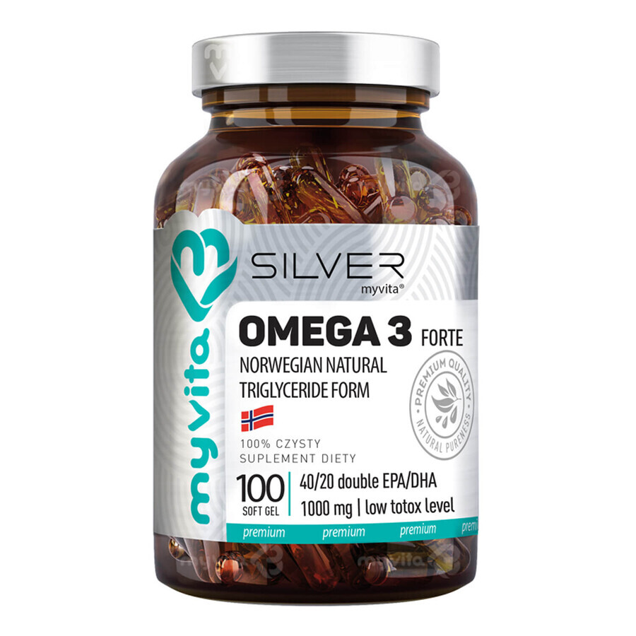 MyVita Silver Omega 3 Forte, 100 capsule