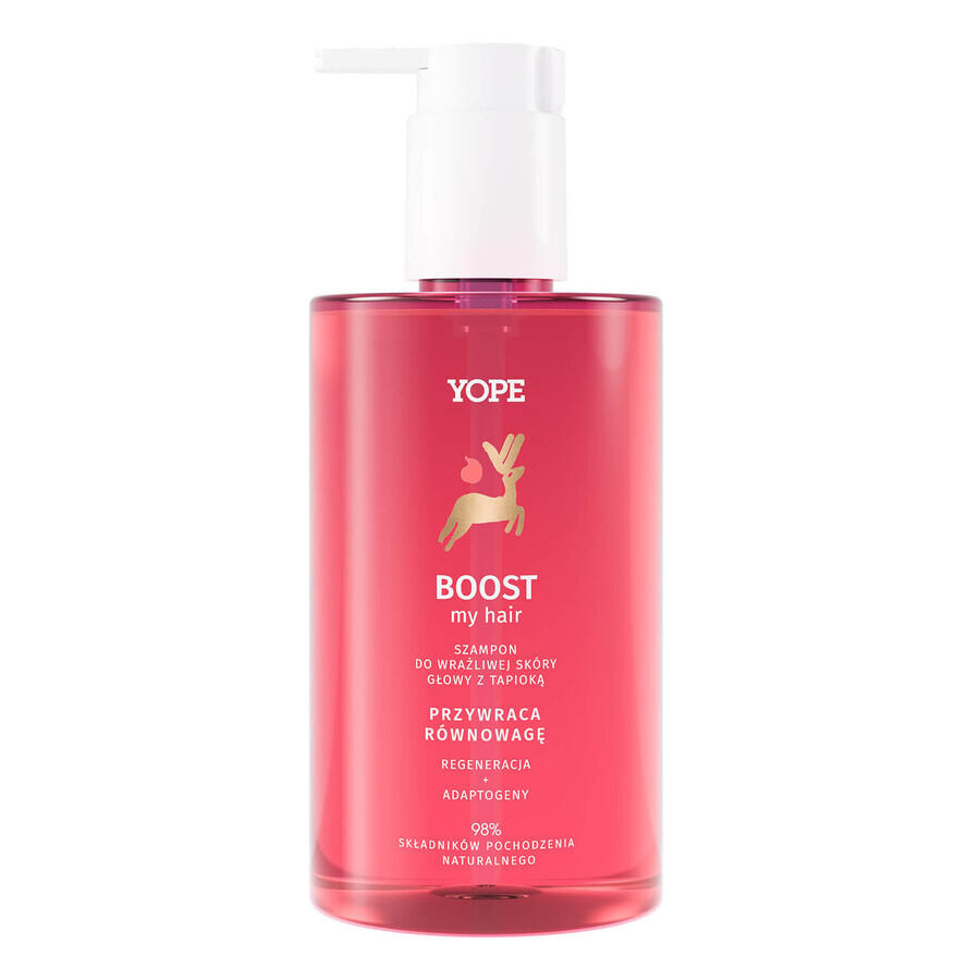 Yope Boost My Hair, șampon pentru scalp sensibil cu tapioca, 300 ml