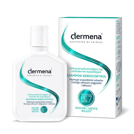 Dermena Sebocontrol, champú para cabellos grasos y con caída excesiva, 200 ml