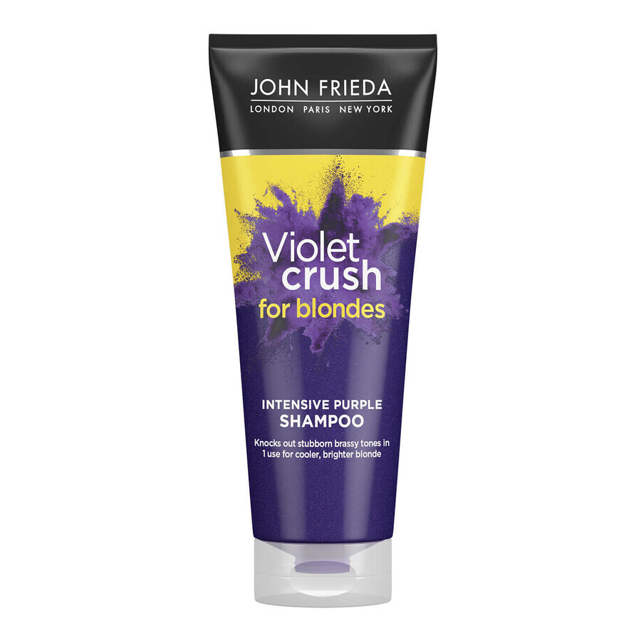 John Frieda Sheer Blonde, champú púrpura intenso para cabello rubio, Violet Crush, 250 ml