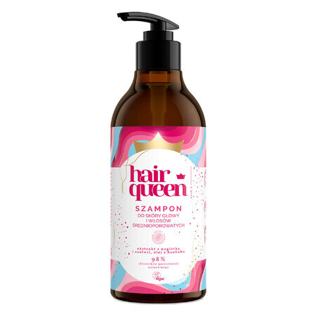 Hair Queen, champú para cuero cabelludo y cabellos de porosidad media, 400 ml