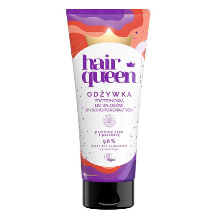 Hair Queen, acondicionador con proteínas para cabellos con poros altos, 200 ml