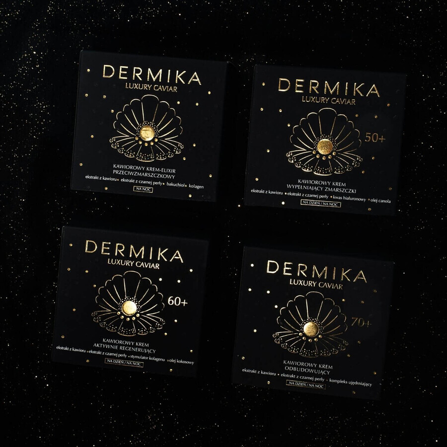 Siero rigenerante al caviale Dermika Luxury Caviar 60+, 50ml