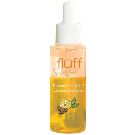 Fluff Superfood, suero facial bifásico con cúrcuma y vitamina C, 40 ml