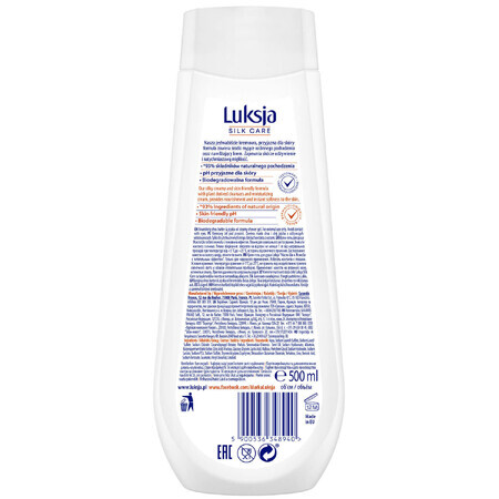 Luxja Silk Care, creamy, nourishing shower gel, shea butter and jojoba oil, 500 ml