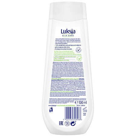 Luxja Silk Care, gel de ducha cremoso, refrescante, aloe e hibisco, 500 ml