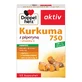 Doppelherz aktiv Cúrcuma 750 con Piperina + Vitamina D, 30 cápsulas