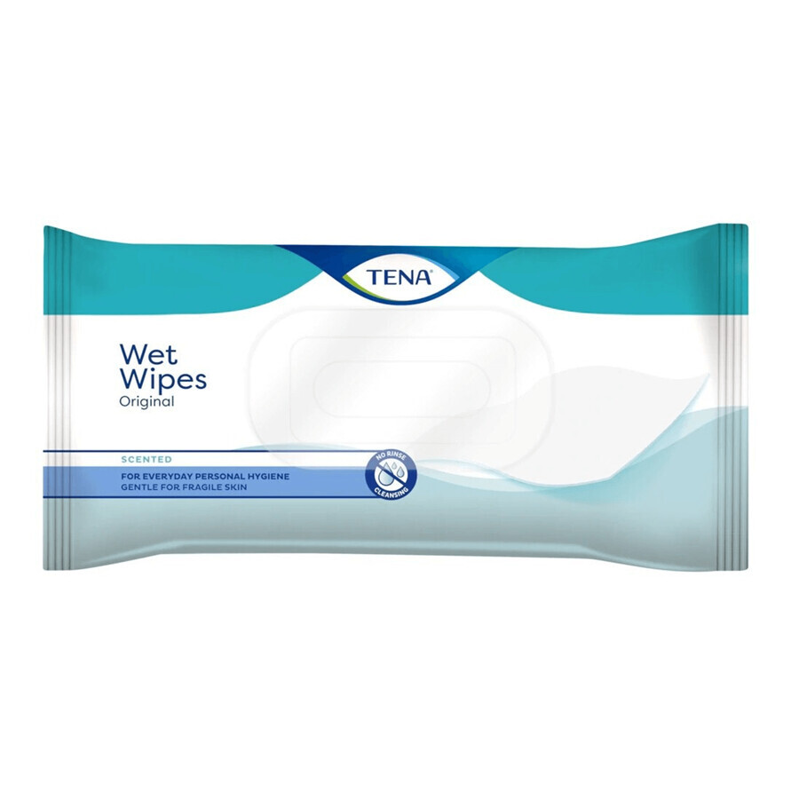 Tena Wet Wipes, lingettes humides, sans plastique, 48 pièces