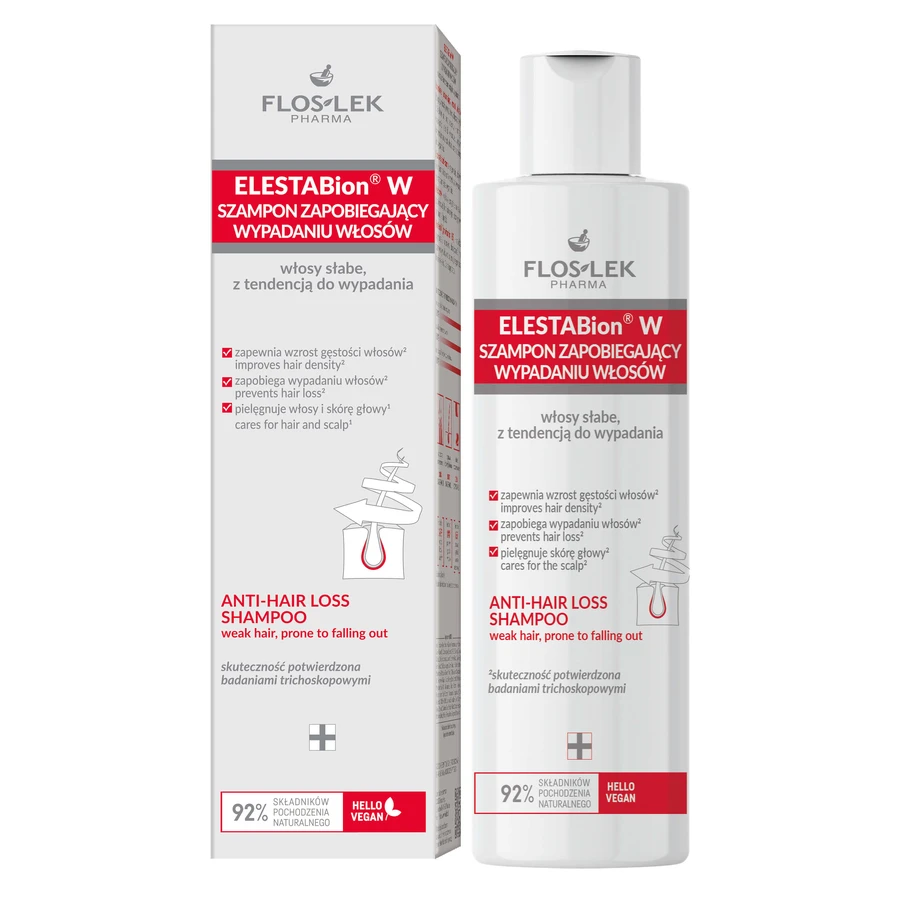Flos-lek Elestabion W, shampooing contre la chute des cheveux, 225 ml