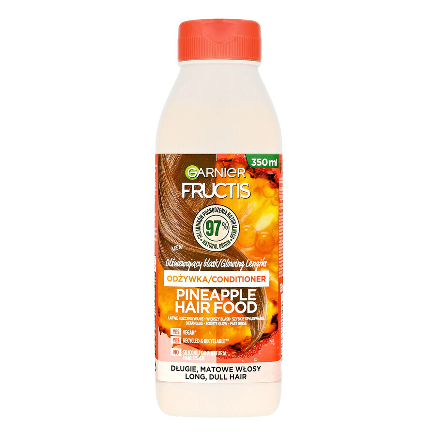 Fructis Pineapple Hair Food di Garnier - Trattamento per Capelli Lunghi e Opachi, 350ml