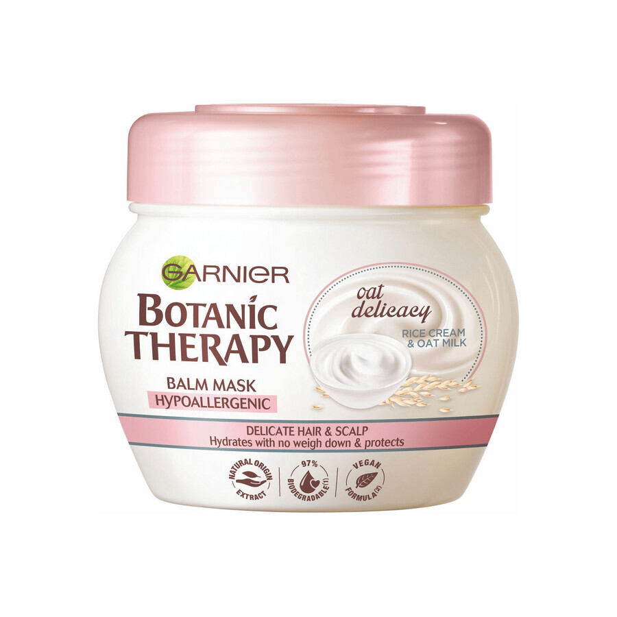 Garnier Botanic Therapy Delicadeza de Avena, mascarilla capilar hidratante, hipoalergénica, 300 ml