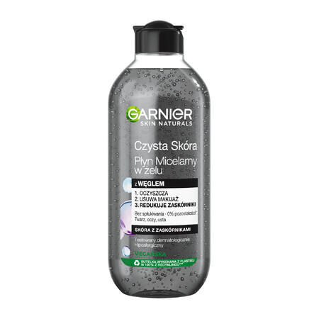 Garnier Skin Naturals, gel fluide micellaire au carbone, 400 ml