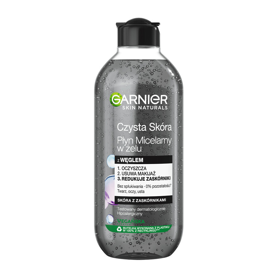 Garnier Skin Naturals, gel fluide micellaire au carbone, 400 ml