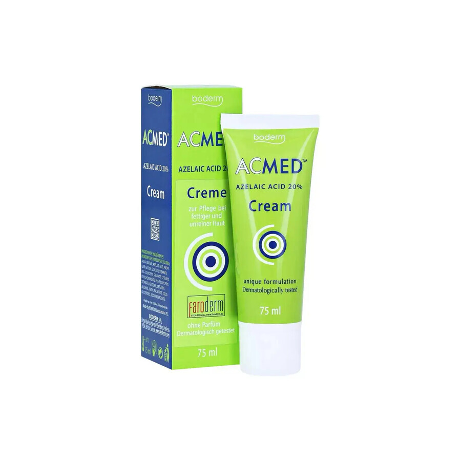 Acmed Crema, crema para pieles grasas con imperfecciones, ácido azelaico 20%, 75 ml