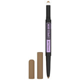 Maybelline Express Brow Satin Duo, crayon à sourcils double face, 01 Blond Foncé, 1 pièce