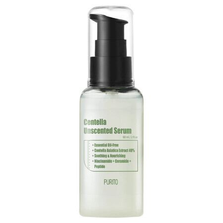 Purito Centella Serum sin perfume, serum facial sin perfume, 60 ml