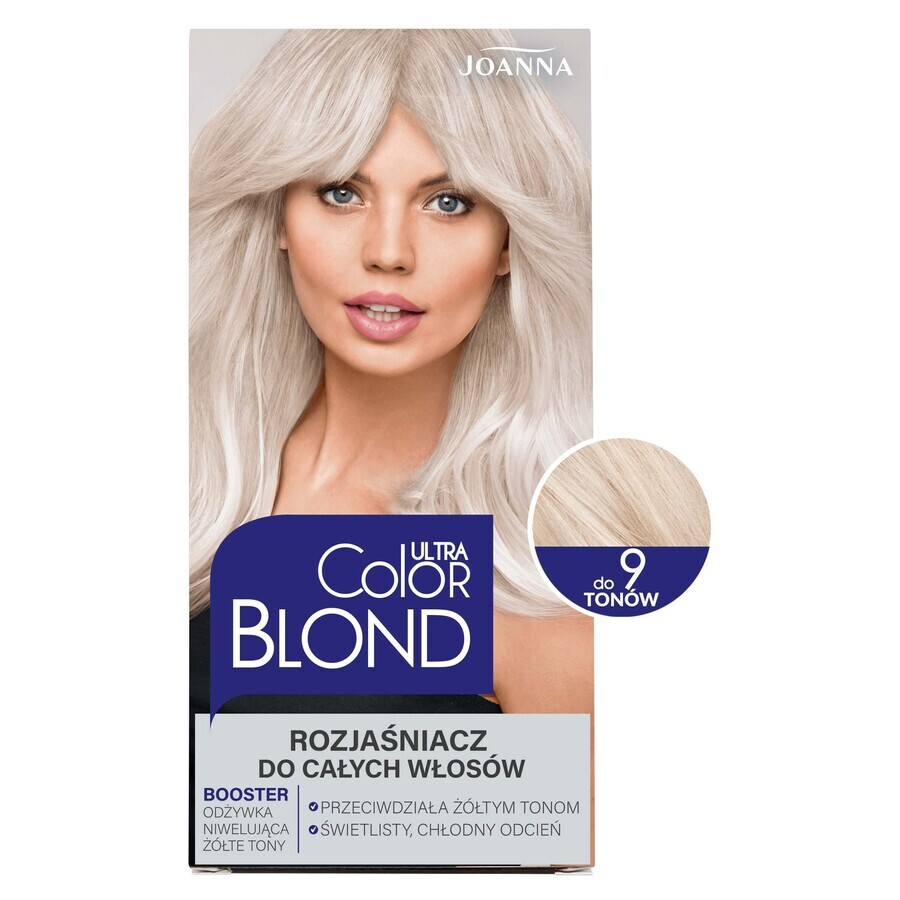 Joanna Ultra Color Rubio, abrillantador para todo el cabello hasta 9 tonos, 1 unidad