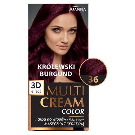 Joanna Multi Cream Color, hair dye, 36 royal burgundy, 1 piece