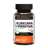 Has Premium Turmeric + Piperine, 60 cellulose capsules