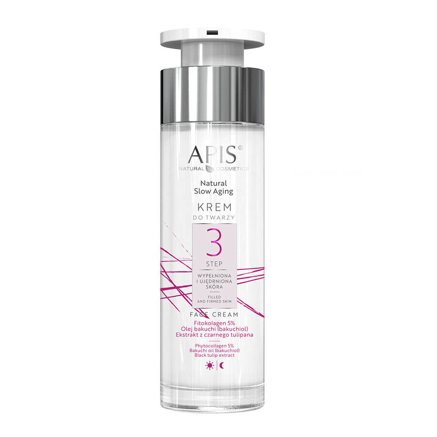 Apis Natural Slow Ageing Step 3, gezichtscrème, gevulde en verstevigde huid, 50 ml