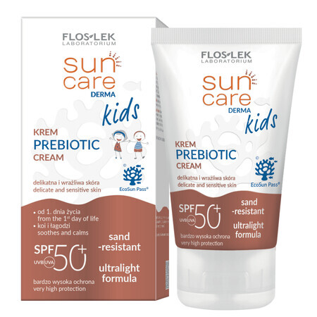 Flos-Lek Sun Care Derma Kids, Prebiotic Cream, from the first day of life, SPF 50+, 50 ml