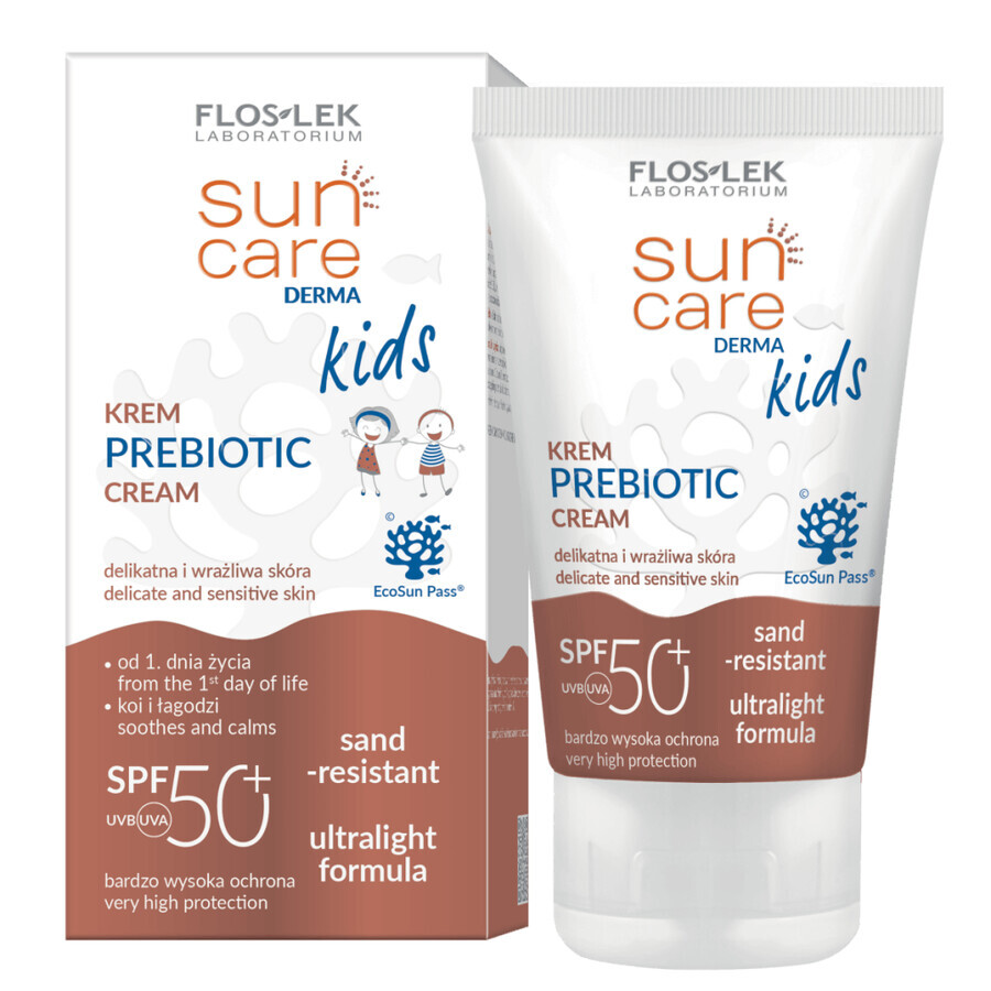 Flos-Lek Sun Care Derma Kids, Prebiotic Cream, from the first day of life, SPF 50+, 50 ml